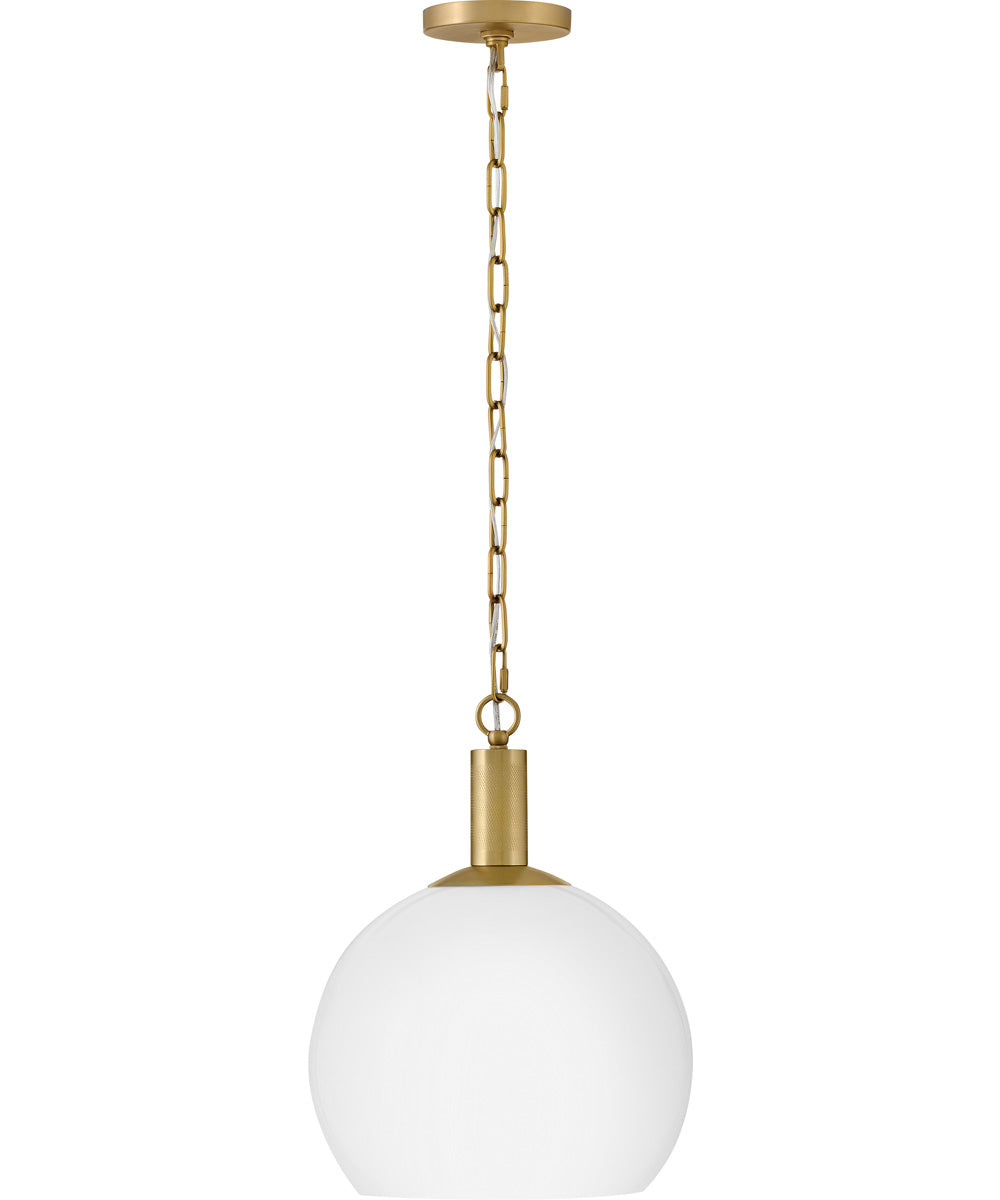 Rivi 1-Light Medium Pendant in Lacquered Brass