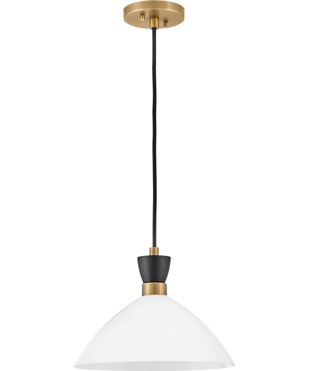 Simon 1-Light Medium Single Light Convertible Pendant in Black