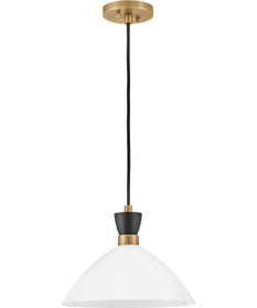 Simon 1-Light Medium Single Light Convertible Pendant in Black