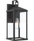 Cantley Large Outdoor Wall Lantern with Clear Glass Panels Matte Black