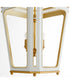 Loire 4-light Pendant Studio White|Brushed Brass
