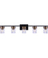 Bond Street 5-Light Lighting Flat Black/Satin Brass