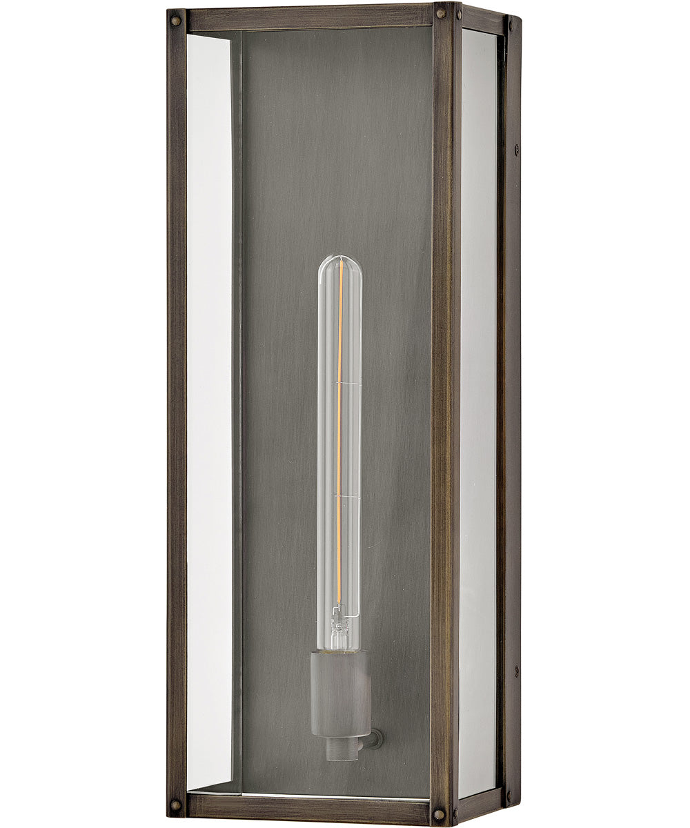 Max 1-Light Medium Wall Mount Lantern in Burnished Bronze