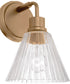 Pleated 1-Light Lighting Premium Bronze