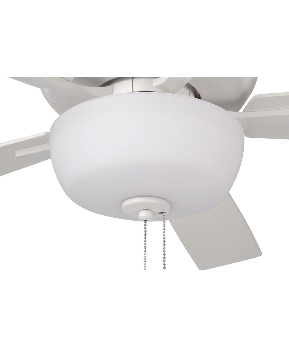 EOS 2 Light Frosted White Bowl 52" Ceiling Fan 2-Light Fan White