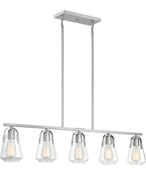 45"W Skybridge 5-Light Pendant Brushed Nickel