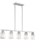 45"W Skybridge 5-Light Pendant Brushed Nickel