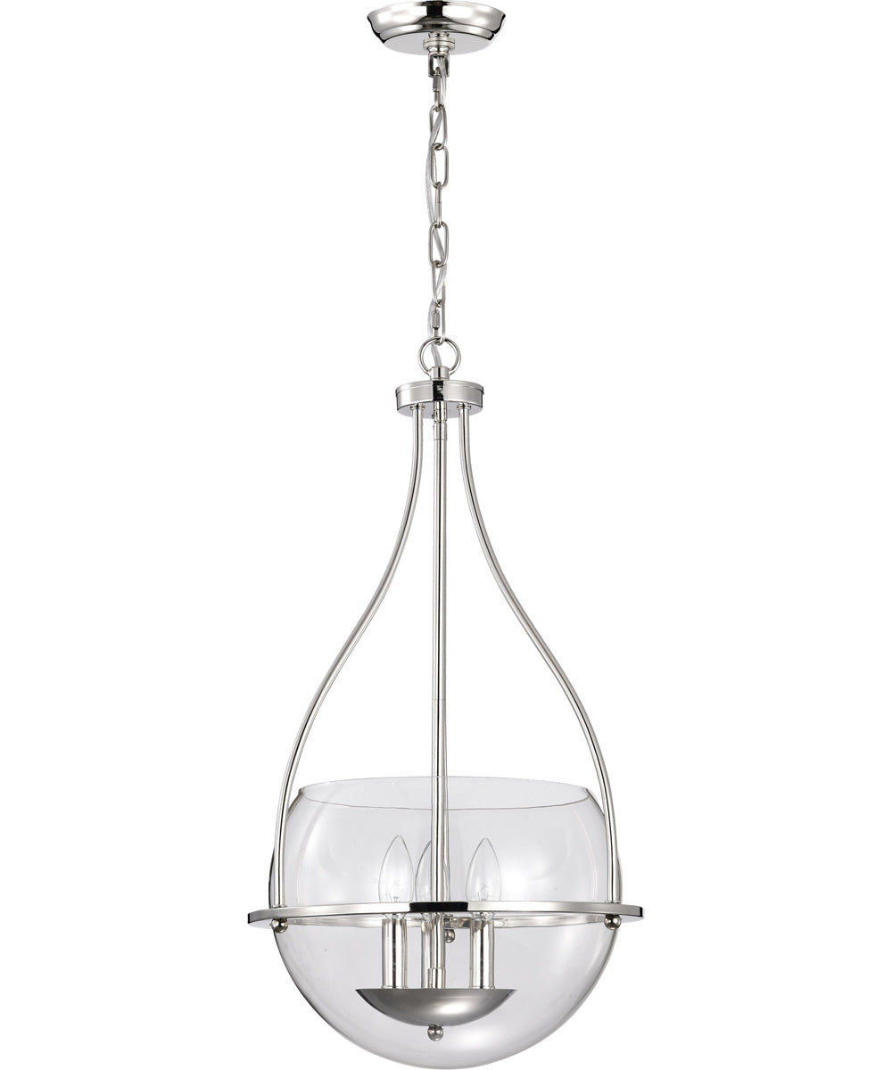 Amado 3-Light Pendant Polished Nickel