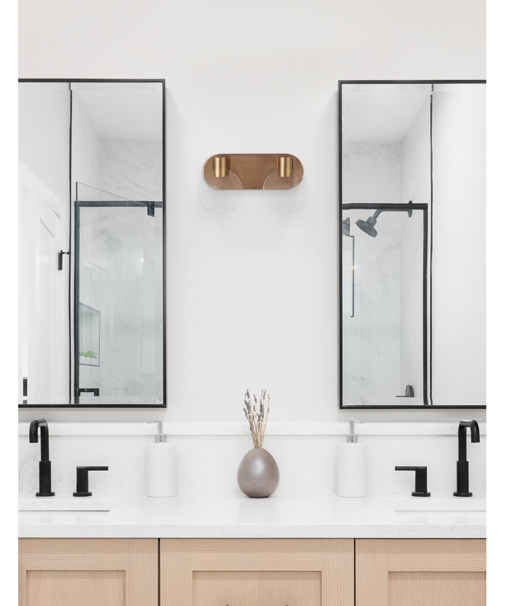 Glisten 2-Light Lighting Satin Brass
