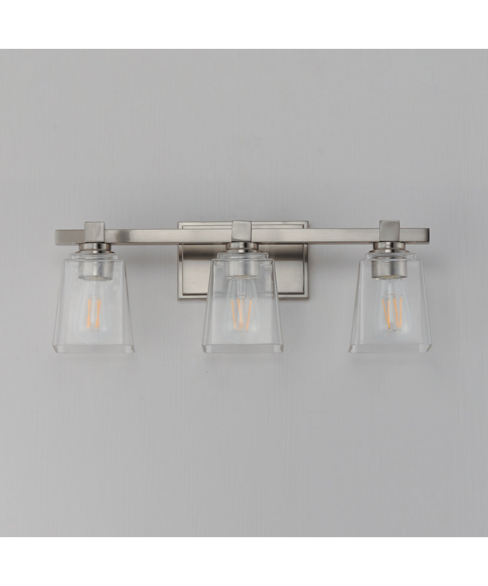 Cubos 3-Light Bath Vanity Satin Nickel