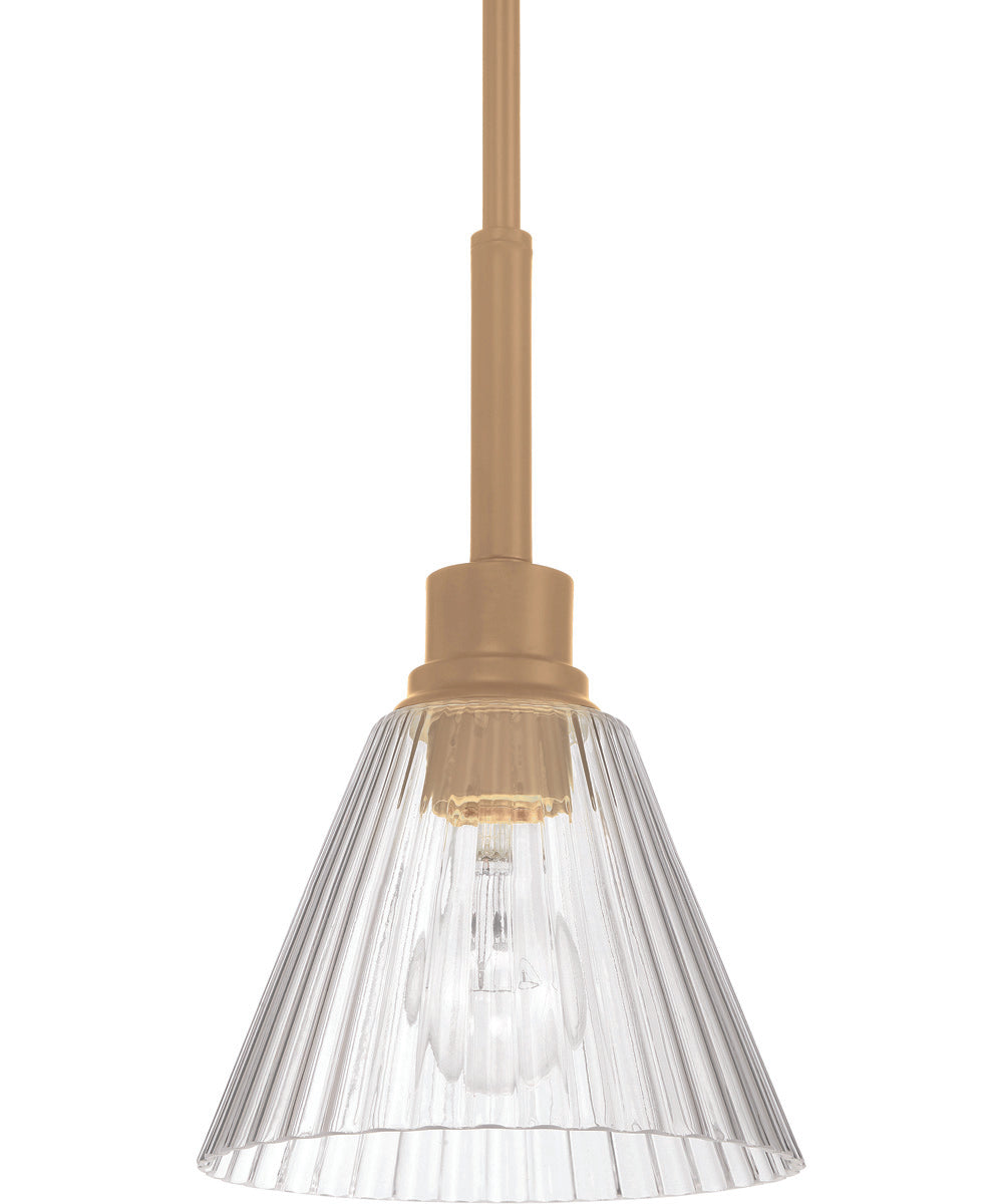 Pleated 1-Light Lighting Premium Bronze