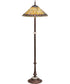 24" High Tiffany Jeweled Peacock Floor Lamp