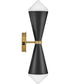 Betty 2-Light Large Two Light Sconce in Black