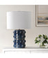 Round Ceramic Table Lamp in Blue