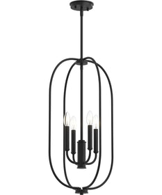 Reines 4-Light Foyer Pendant Matte Black