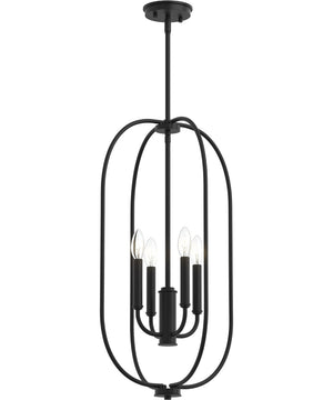 Reines 4-Light Foyer Pendant Matte Black