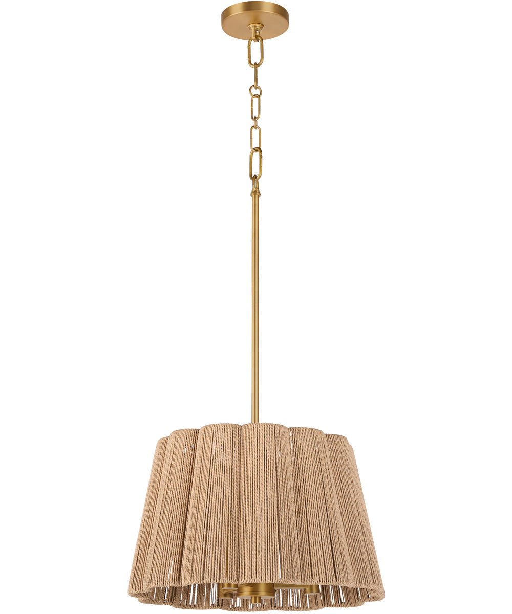 Anton 3-light Pendant Brushed Brass