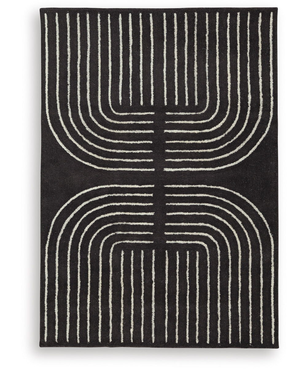 Eldonmore Medium Rug Black/Ivory