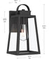 Hedry Medium Outdoor Wall Lantern with Clear Glass Panels Matte Black