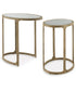 Irmaleigh Accent Table Set Set of 2 Antique Gold