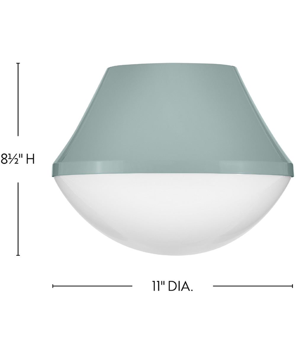 Haddie 1-Light Small Flush Mount in Seafoam