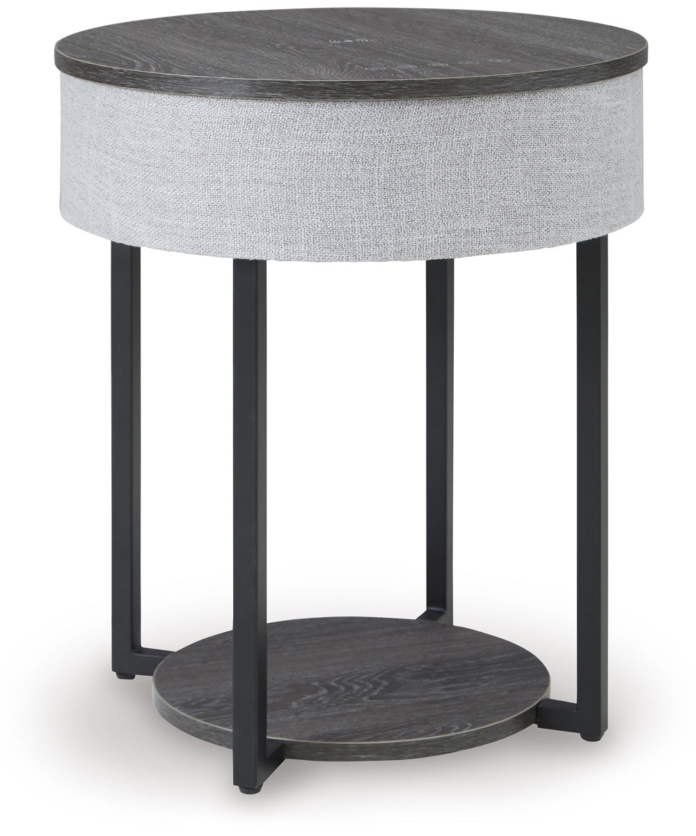 Sethlen Accent Table with Speaker Gray/Black