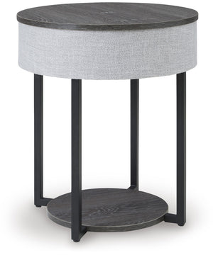 Sethlen Accent Table with Speaker Gray/Black