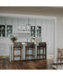 Mack 5-Light Linear Chandelier with Layered Glass Shades Matte Black