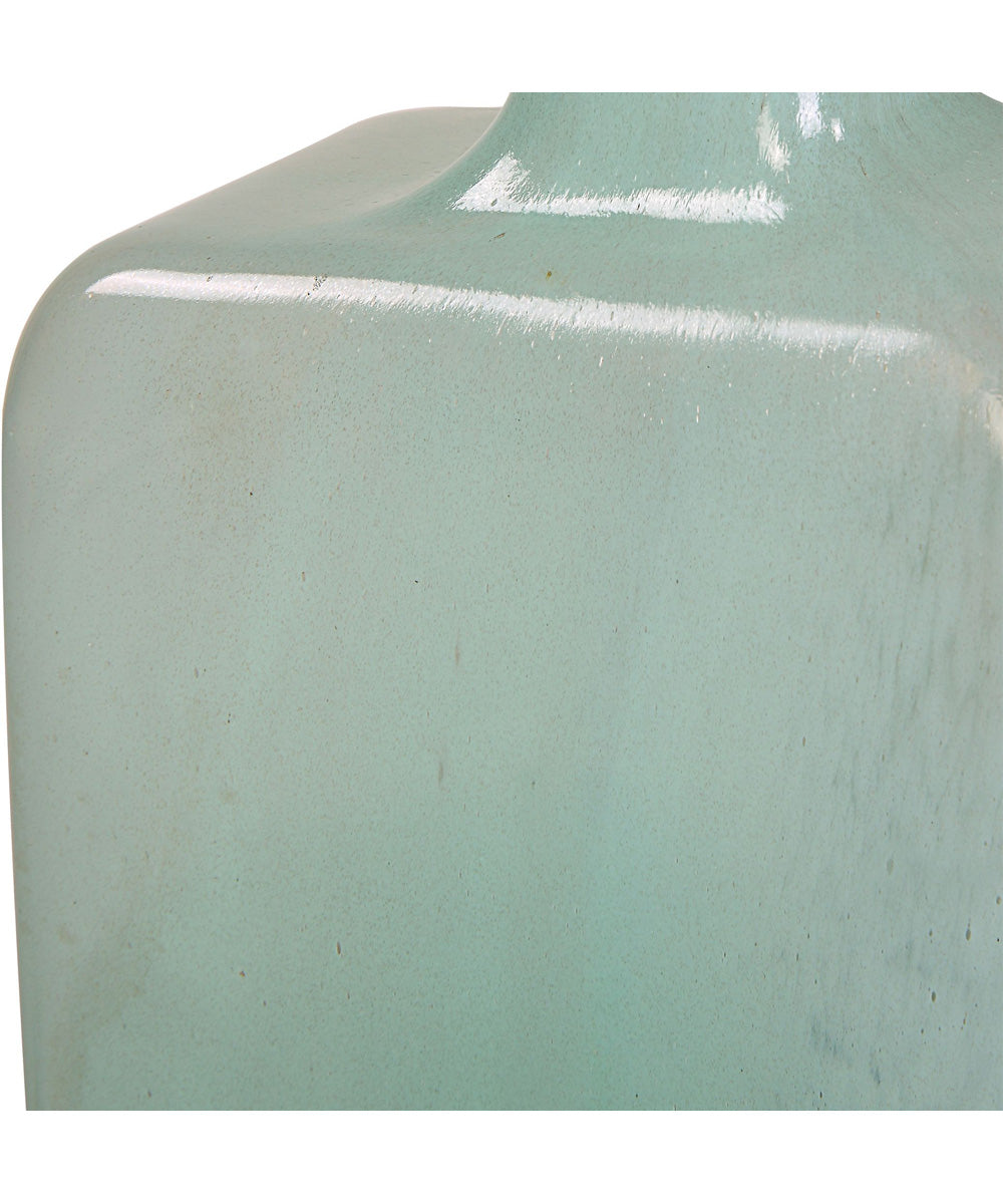 Fuze Aqua & Bronze Vases, Set Of 2