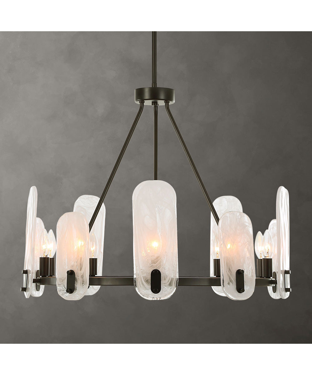 Ellipse 10 Light Dark Bronze Chandelier