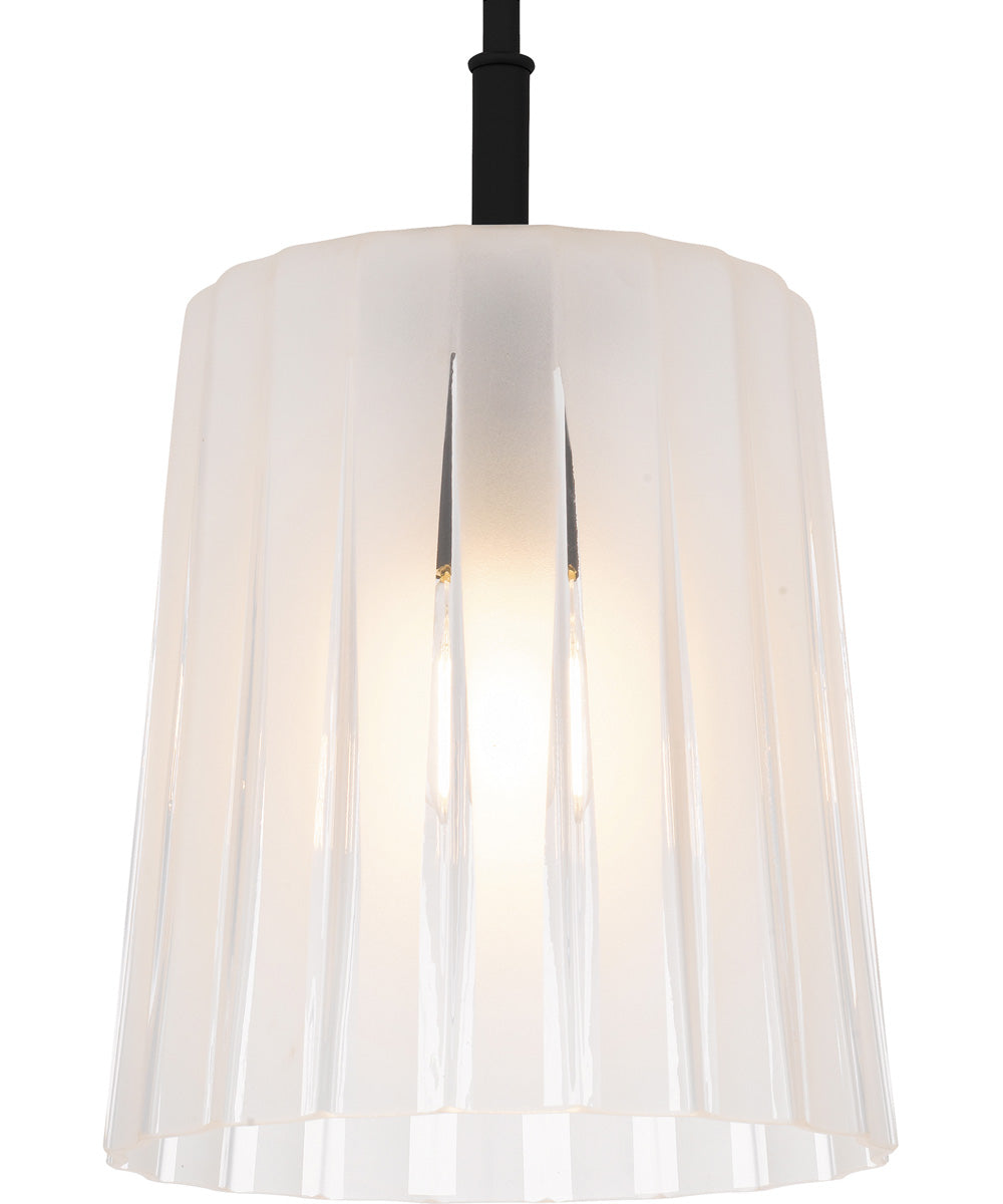 Gray Small 1-light Mini Pendant Matte Black
