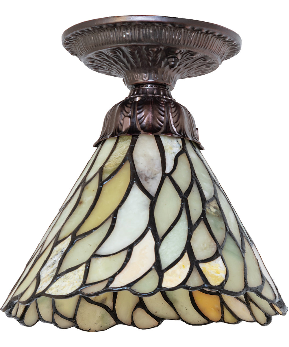 8" Wide Willow Jadestone Flushmount