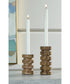 Emsleyfield Candle Holder Set Set of 2 Tan