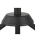 Vertex 3-Light Etched White Convertible Chandelier Matte Black