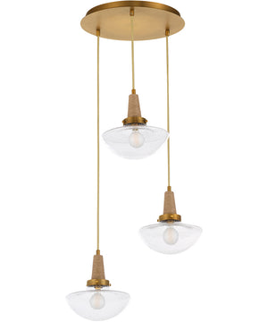 Stockport 3-light Pendant Brushed Brass
