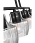 Destin 4-Light Pendant Black / Silver Accents