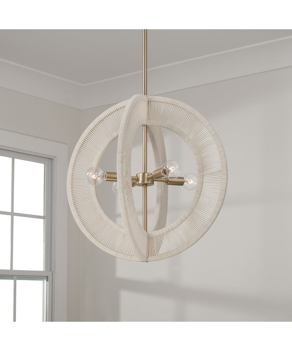 Delaney 4-Light Pendant Matte Brass