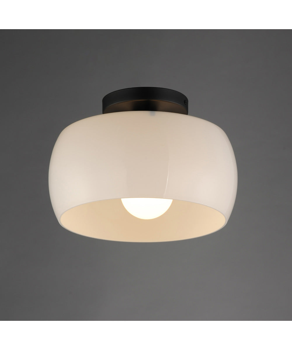 Glazed Flush Mount White / Black