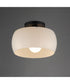 Glazed Flush Mount White / Black