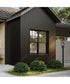 Ryle 1-Light Post Mount Lantern with Clear Glass Panels Matte Black