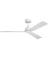 Charming 52" 3-Blade Indoor/Outdoor Damp Rated Ceiling Fan Fan White