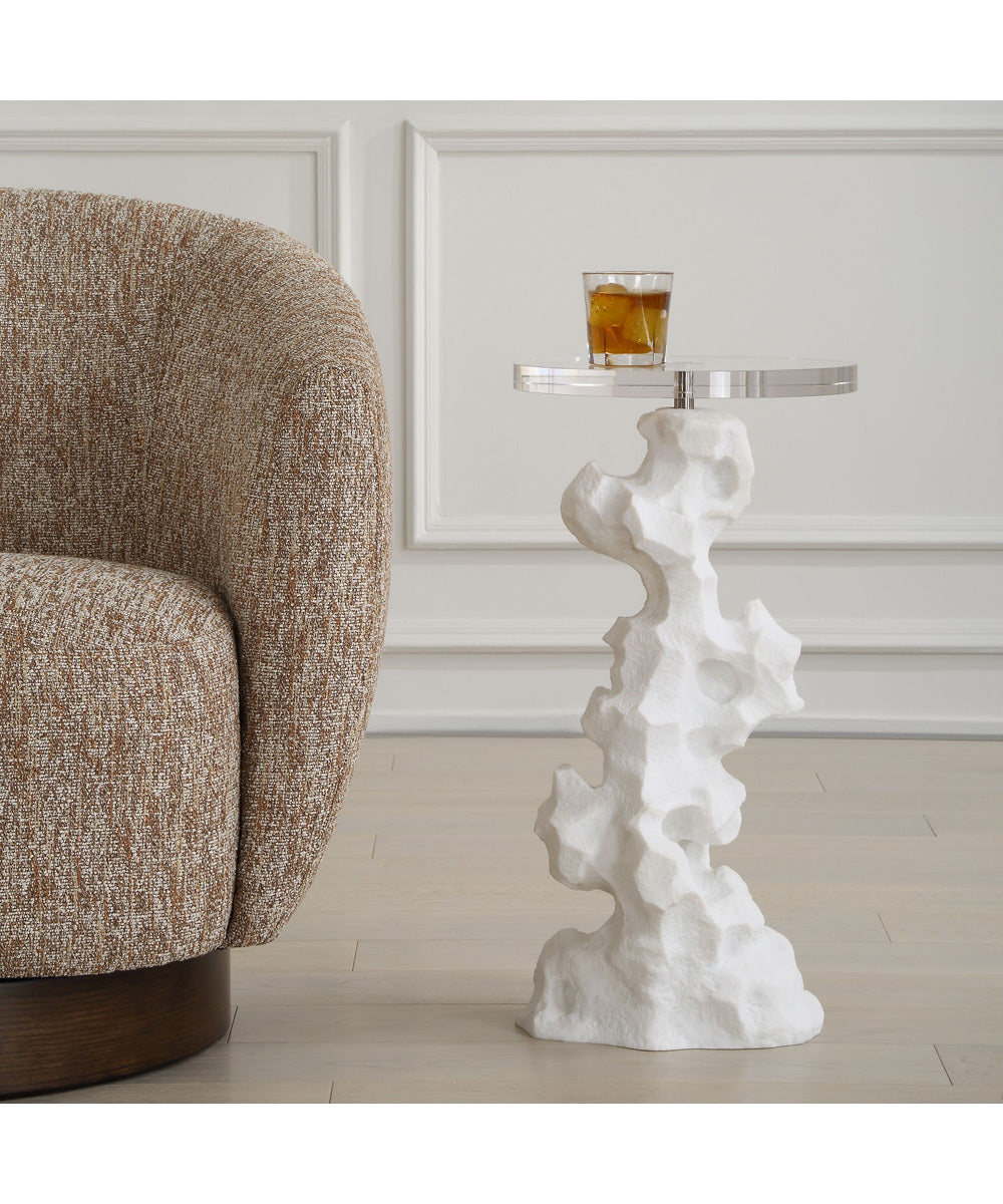 Remnant White Stone Drink Table