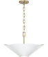 Maeve 4-Light Pendant Matte Brass and White