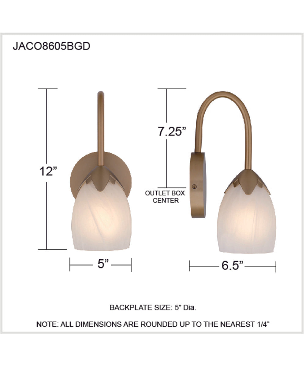 Jacobs 1-light Wall Sconce Bronze Gold