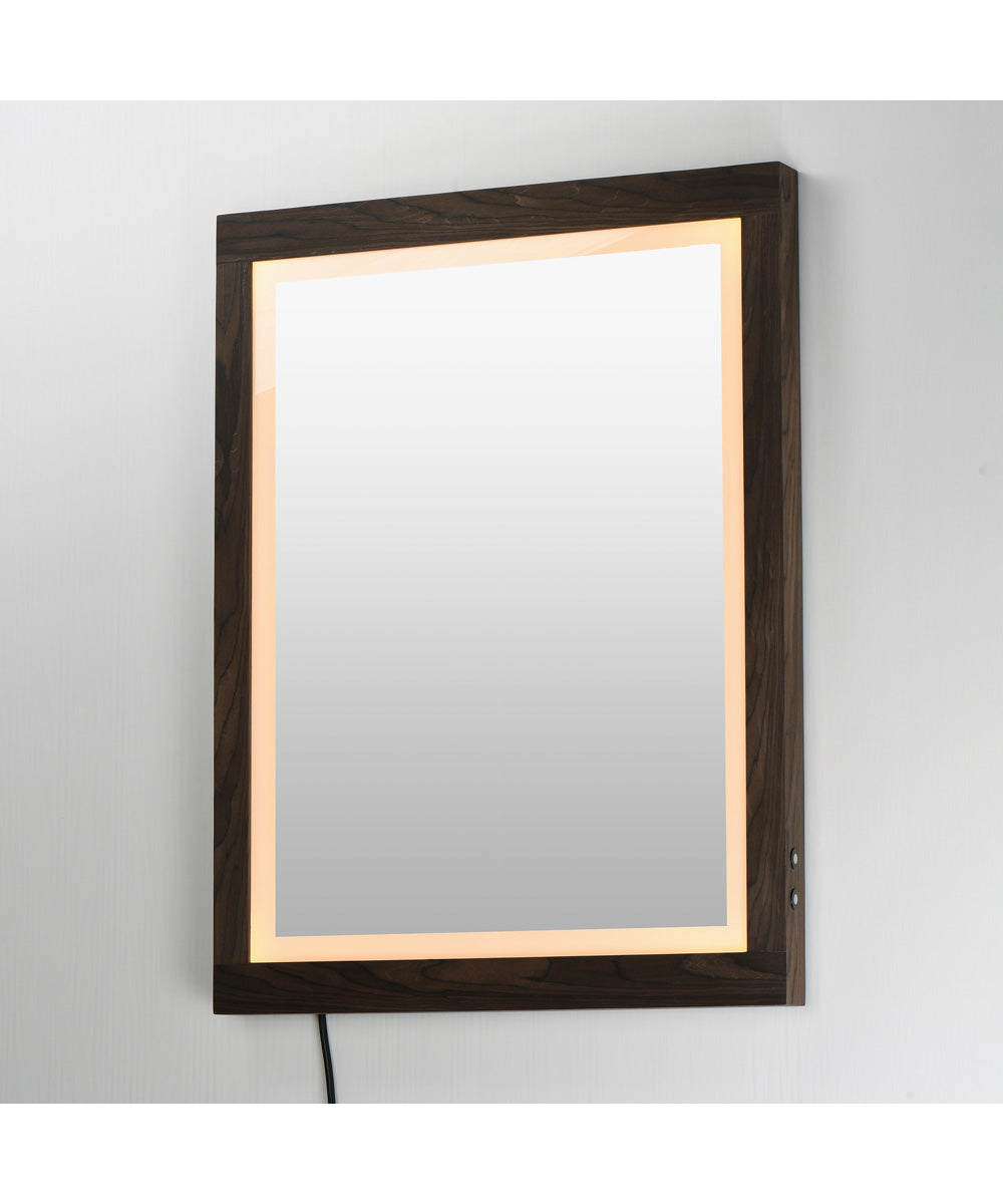 Sawyer 24 inchx32 inch Walnut Framed LED Mirror Walnut