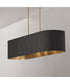 Donovan 5-Light Island Black Stain and Matte Brass