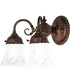 13" Wide Wreath & Garland 2 Light Wall Sconce