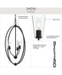 Jheni 3-Light Foyer Pendant with Clear Glass Shades Matte Black