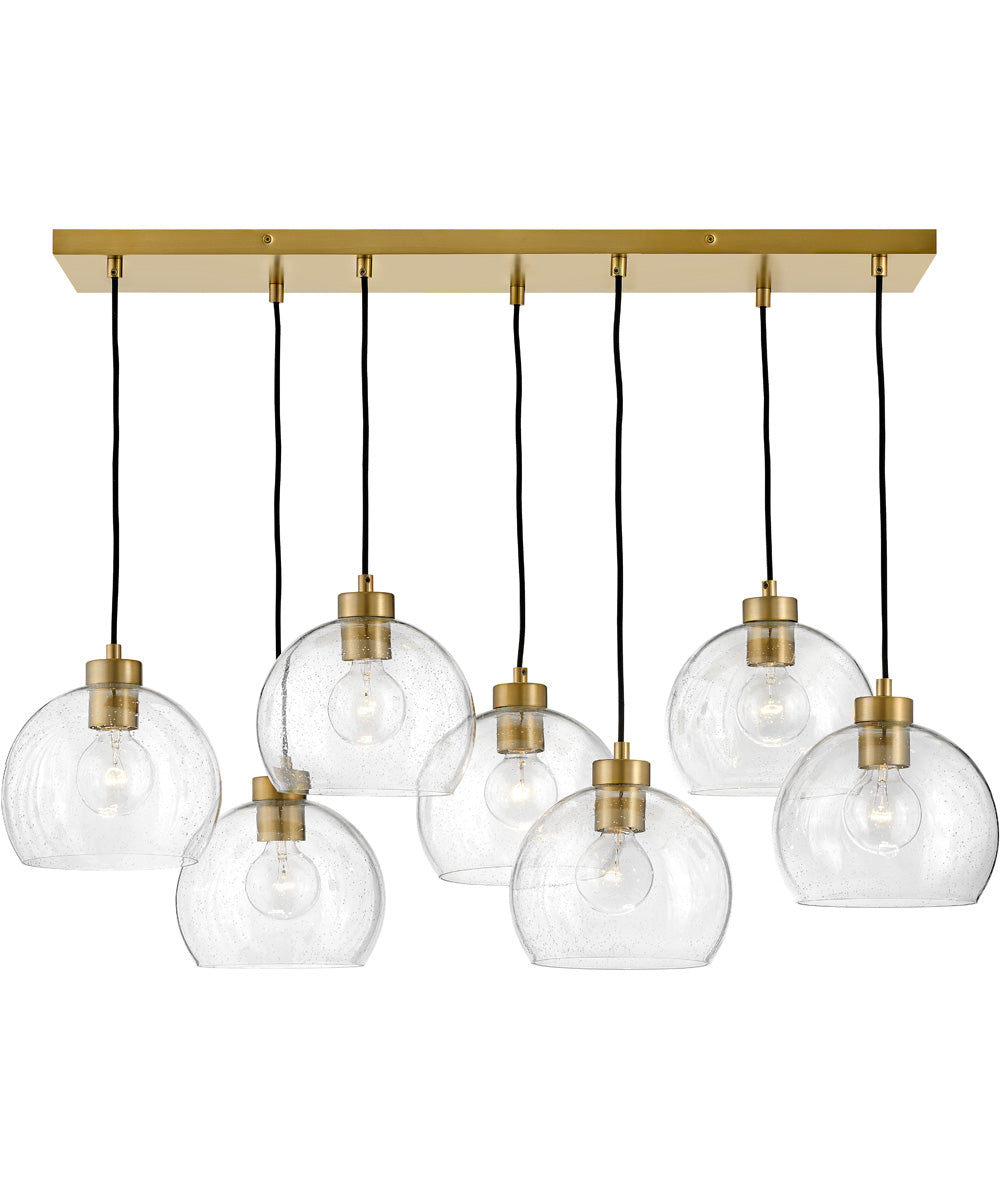 Rumi 7-Light Medium Seven Light Linear in Lacquered Brass