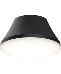 Avra Medium 2-Light Flush Mount with Etched White Glass Shade Matte Black